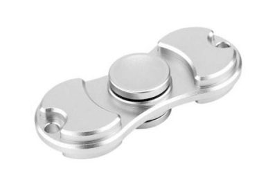 Dual Aluminium Silver Fidget Spinner