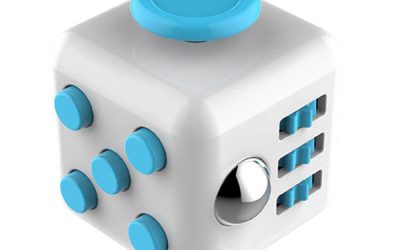 Fidget Cube White & Blue