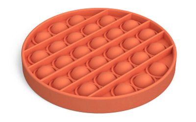 Fidget Push Pop It Bubble Circle Orange