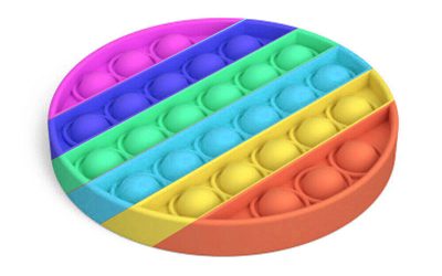 Fidget Push Pop It Bubble Circle Rainbow