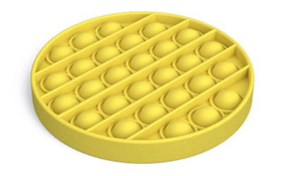 Fidget Push Pop It Bubble Circle Yellow