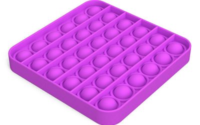 Fidget Push Pop It Bubble Square Purple