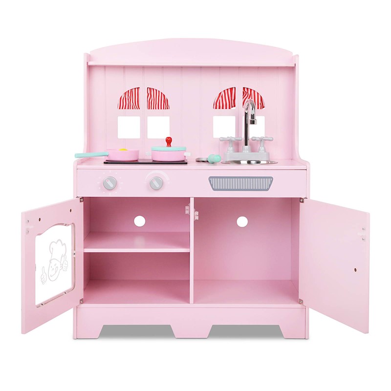 Kitchen Playset Wooden Pink Deluxe - Image 7